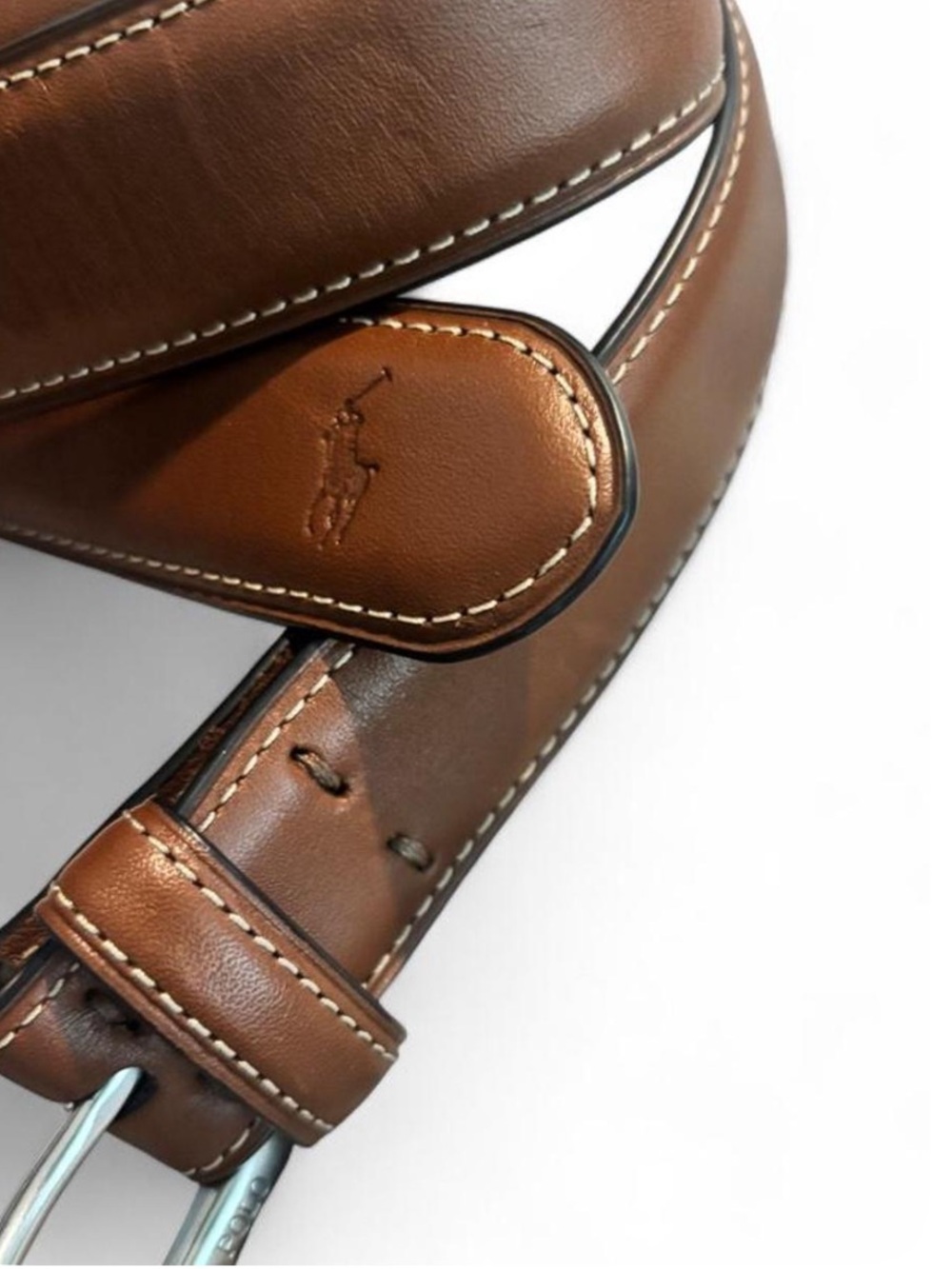 New Polo Ralph Lauren Brown Leather Belt Retail$ $79